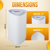 Tall Triangle Tin Donation Box with Slotted Lid - Blank, Case of 72 pieces