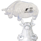 Bull Shaped Money Bank - Clear