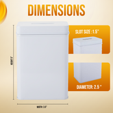 Rectangular Tin Donation Box with Slotted Removable Lid - (Case of 72 pieces)