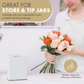 Rectangular Blank Tin Donation Box with Slotted Removable Lid - (Case of 72 Pieces)