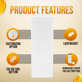 Tall Tin Donation Box with Slotted Lid - Blank Finish, Case of 36