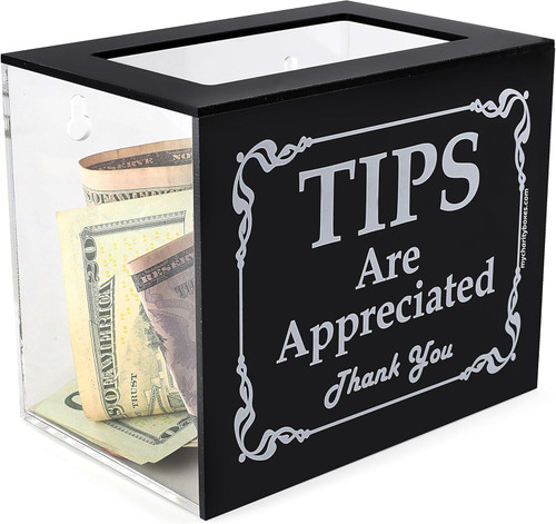 Tip Acrylic Jar wall mounting suggestion bucket and quick change container