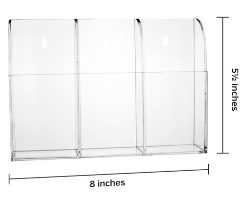 Clear Acrylic Wall Mounted Remote Control Storage Holder