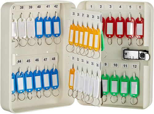 48-Key Combination Lock Key Cabinet for Secure Storage
