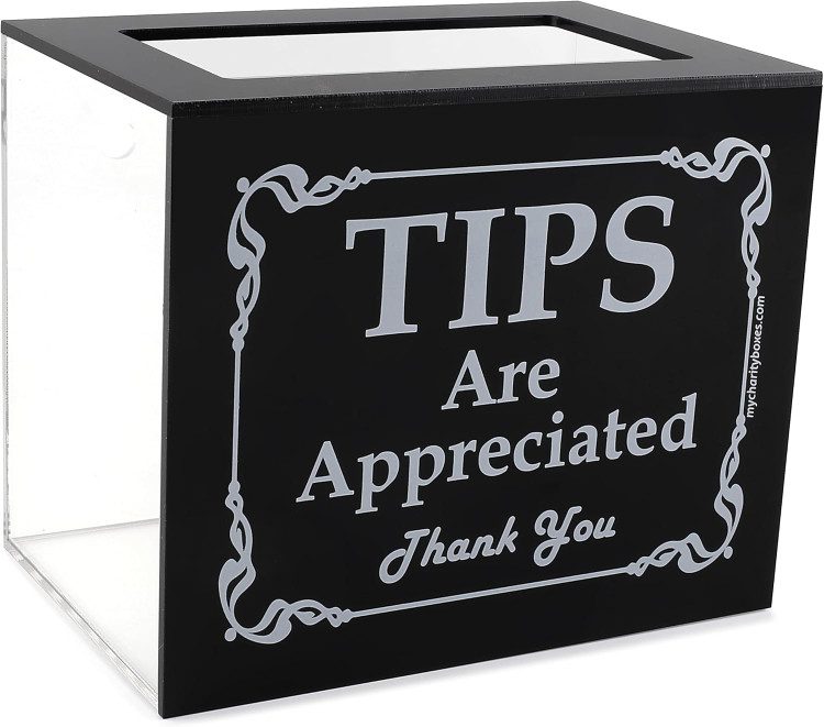 Tip Acrylic Jar wall mounting suggestion bucket and quick change container