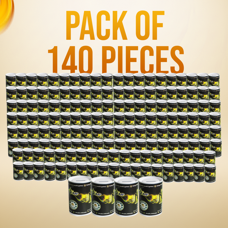 4.5 inch high Cardboard Donation Cans with tin top and bottom- Custom printed label, Eco-Friendly, Case of 140 pieces