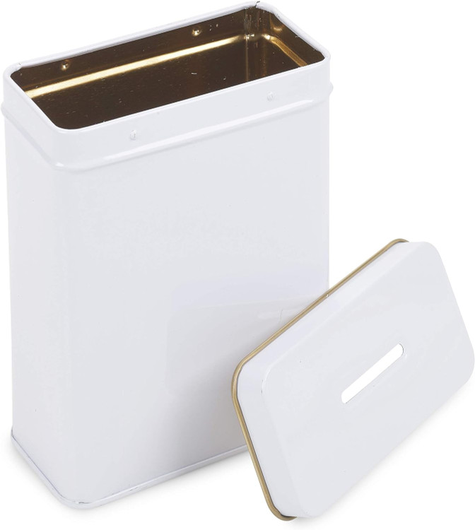 Rectangular Blank Tin Donation Box with Slotted Removable Lid - (Case of 72 Pieces)