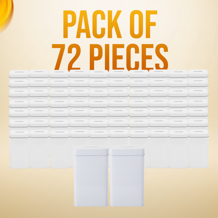 Square Blank Tin Donation Box with Slotted Lid - Case of 80 Pieces 