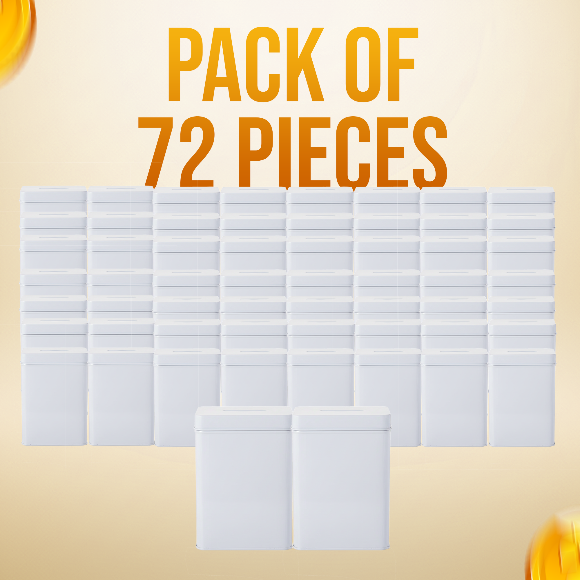 Rectangular Tin Donation Box with Slotted Removable Lid - (Case of 72 pieces)