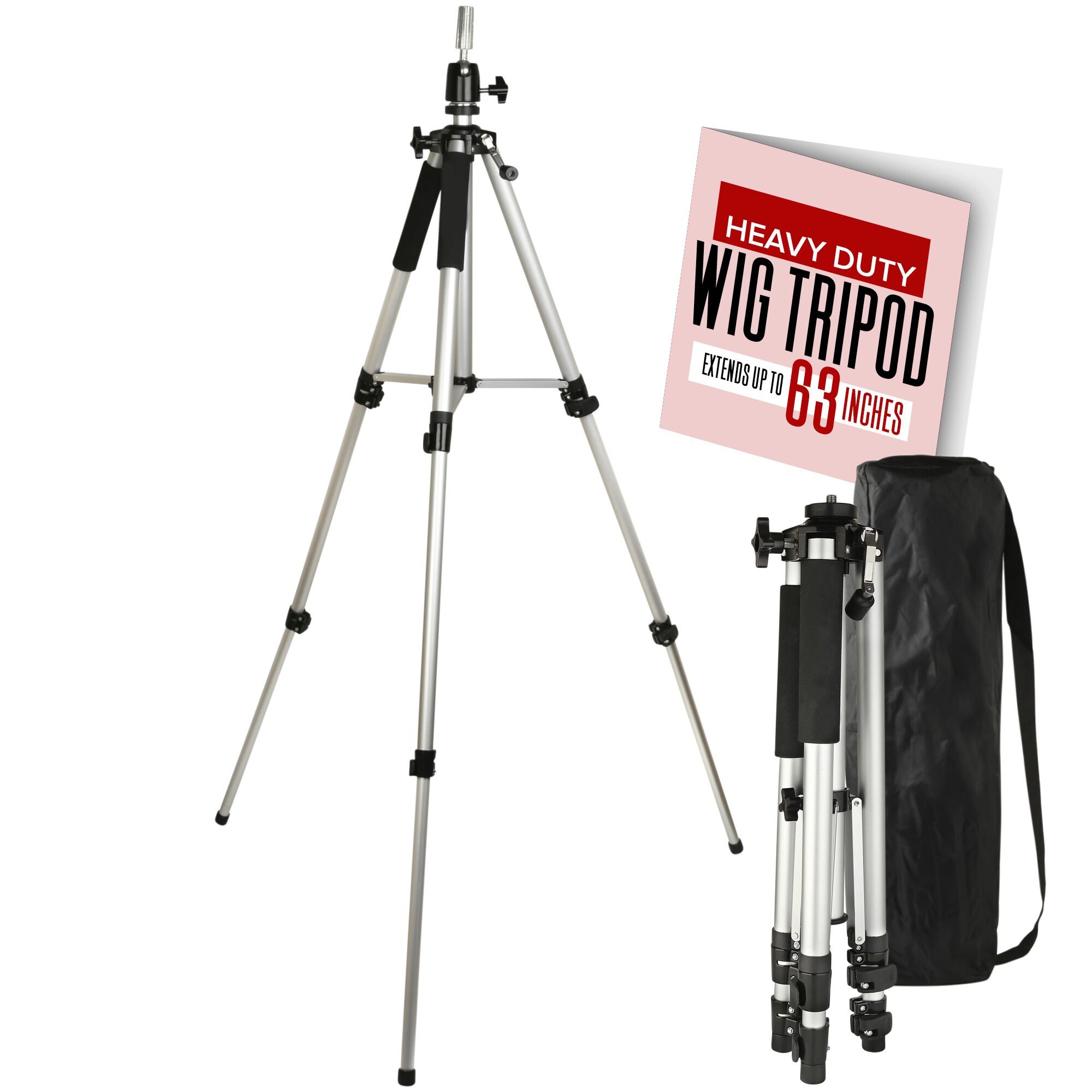 Heavy Duty Head Tripod Wig Stand With Travel Bag - My Charity Boxes