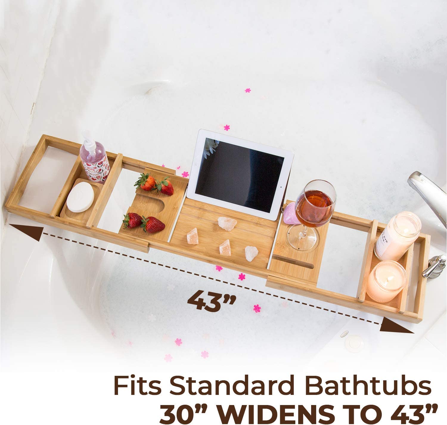Gift for Her 2 in 1 Bathtub Caddy & Bed Tray With Free Soap Holder Perfect  Birthday Gift or House Warming Gift 