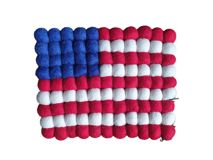 Aveva Wool Felt Ball Trivet - Thumbnail 2