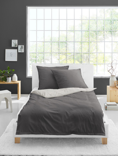 Duvet Cover Set GREY REVERIE *Renforcé Cotton* -new-