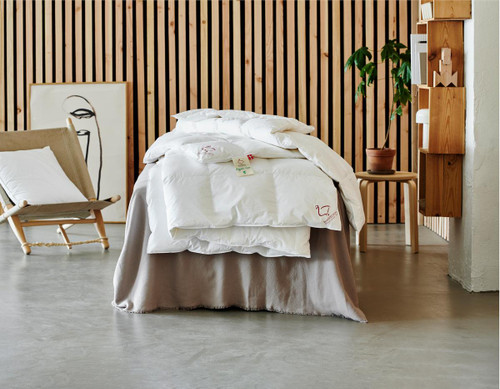 Scandinavian DUCK Down Comforter / ORGANIC / GOTS /  All SEASON / EURO TWIN XL / 55 x 87"
