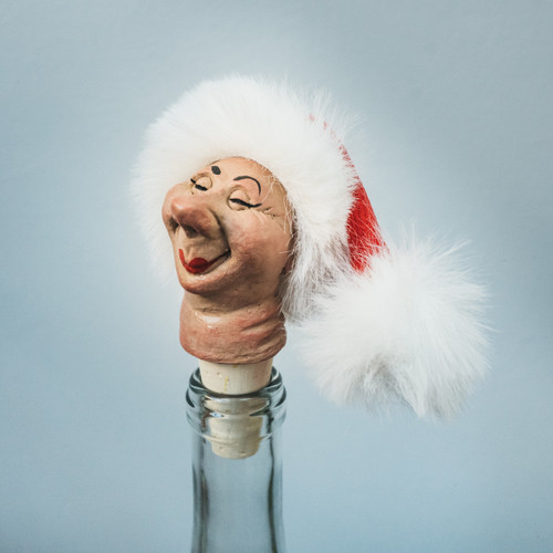 Wine Bottle Stopper Mrs. SANTA CLAUS