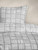Duvet Cover Set "MODERN GRID" / grey with cream / *NEW*