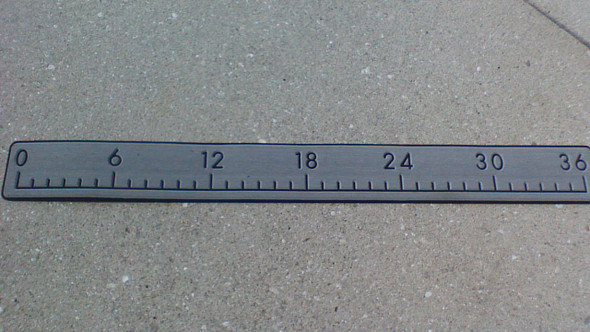 Measure Stick gray on black 36"