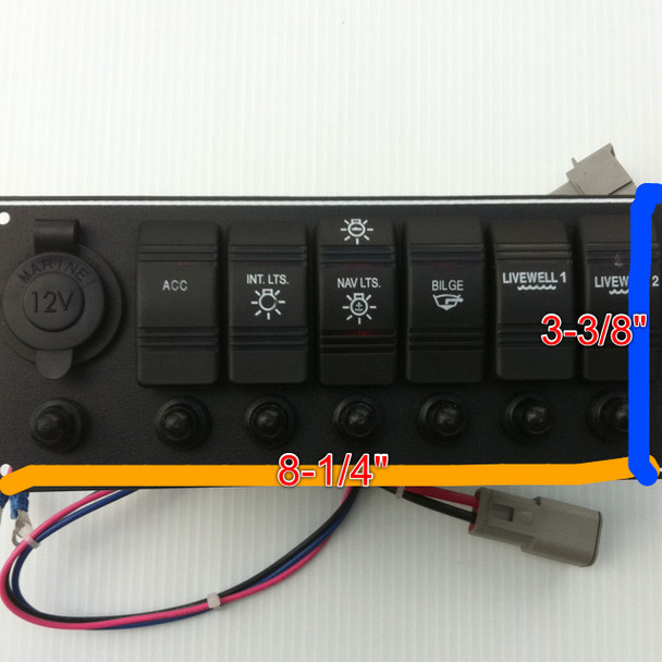 Switch panel usb charging outlets with labeled wires or Deutsch fitting