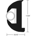 Rubrail height 1-5/8" width 1-5/16"