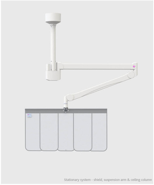 Overhead flexible lead shield (308)