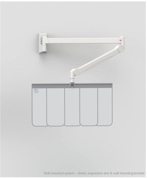 Overhead flexible lead shield (308)