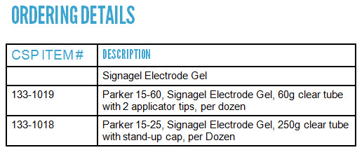 Gel conducteur en tube pour électrode - Parker Signa Gel 250ml