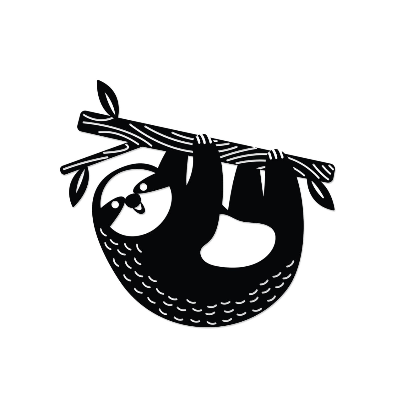 Sloth Modern Metal Wall Art 19"W | Furniture | Decorsify