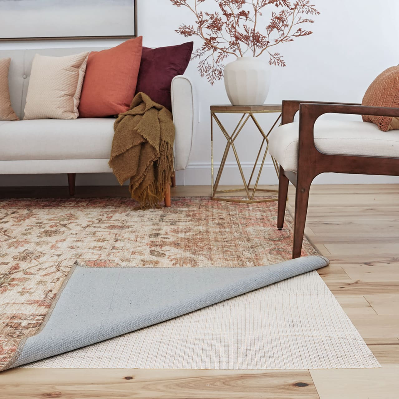 Comfort Grip Traditional Solid Indoor Area Rug Pad