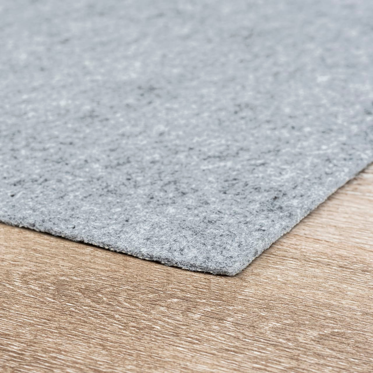 Tayse Rugs Gatto Felt Solid Gray Scatter Mat Rug Pad