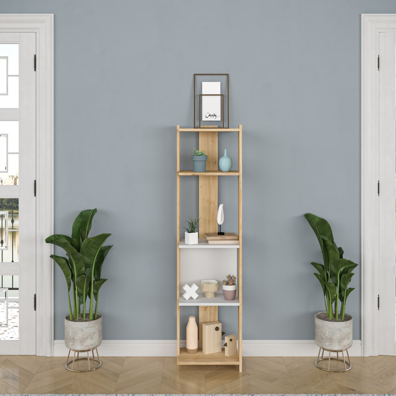 Tall slender bookcase cheap