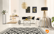 7 Ways to Decorate with Black and White Rugs 
