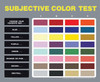 Subjective Color Test Poster Laminated
