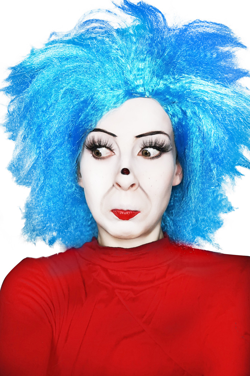 Blue wig shop for thing 1