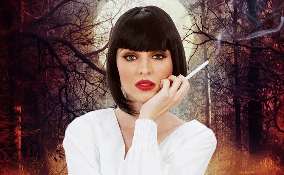 Black Bob Wig (Mia Wallace) Flapper Womens Costume Wigs - by  display picture 1