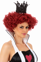 Queen Of Hearts Red Maroon Costume Wig - by Allaura