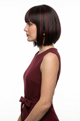 ALLY - Heat Resistant Black / Red China Bob Wig - by Allaura