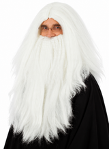 SANTA / MERLIN White Wig + Beard Wizard Costume Wigs - by Allaura