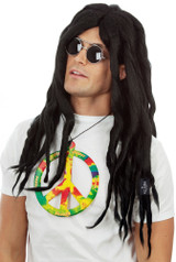 Rasta Dreadlocks Hippie Black Bob Marley Style Costume Wig