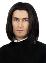 Dark Wizard (Severus Snape) Black Mens Boys Costume Wig - by Alluara