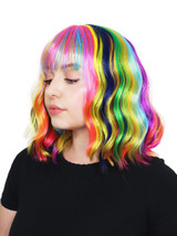 Wavy Rainbow Heat Resistant Bob (Promising Young Woman)  - by Allaura