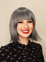 ALLY - Heat Resistant Mid Grey China Bob Wig - by Allaura