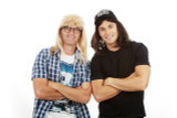 Waynes World Costume Duo Pack - Wayne with Cap & Garth with Glasses Costume Set - by Allaura