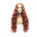RUSTY - Lace Front Auburn Long Wavy Wig - by Queenie Wigs