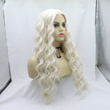 IMOGEN - Lace Front Platinum White Blonde Curls - by Queenie Wigs