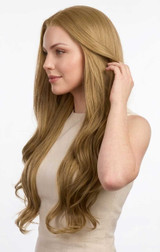 BERRY - Lace Front Strawberry Blonde Light Blonde Long Waves - by Queenie Wigs