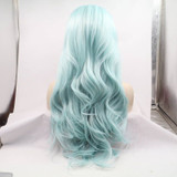 LAGUNA - Lacefront Ice Blue Long Waves - by Queenie Wigs