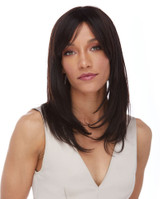 YOLANDA - 100% Brazilian Remy Human Hair Long Straight Layered Bob with Fringe - by Elegante NATURAL