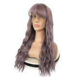 RHYLEE - Lace Front Light Ash Brown Long Water Waves with Fringe - by Queenie Wigs