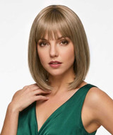 ARIANA - Lace Front Light Brown Straight Bob with Fringe - by Queenie Wigs
