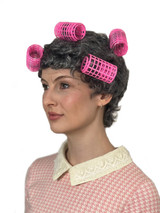 Retro Grey Housewife with Curlers